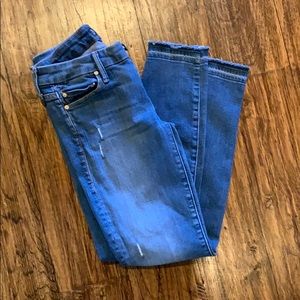 Mother denim The Looker Crop in Peppermint Kisses